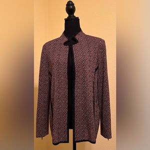 Misook Pink and Black Jacket. Size Medium.